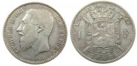 Belgien 1 Franc Ag Leopold II, Des Belges -