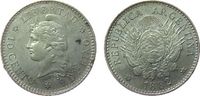 Argentinien 10 Centavos Ag Frauenkopf, kleine Randkerben, kleiner Fleck -