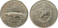 Kuba 1 Peso KN Alligatorfisch, etwas fleckig -