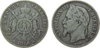 Frankreich 2 Francs Ag Napoleon III, A (Paris), kleine Graffiti (Wange) -