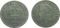 Frankreich 20 Centimes Ag Napoleon III, BB (Strasbourg) -