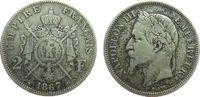 Frankreich 2 Francs Ag Napoleon III, BB (Straßburg) -