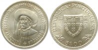 Portugal 5 Escudos Ag Heinrich der Seefahrer -