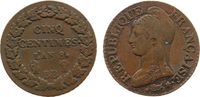 Frankreich 5 Centimes Br Directoire et Consulat, BB (Strasbourg) -