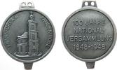 Frankfurt tragbare Medaille Aluminium, teilemailliert Frankfurt - 100 Jahre Nationalversammlung, Paulskirche / Mehrzeiler, ca. 34 MM -