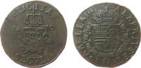 Niederlande Rechenpfennig Kupfer Albert und Isabella von Spanien (1598-1621), Brennender Altar - oben Waage / gekrönter mehrfeldiger Wappenschild, behängt -