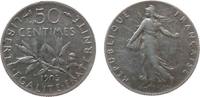 Frankreich 50 Centimes Ag Semeuse -