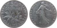 Frankreich 50 Centimes Ag Semeuse -