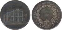 Schweiz Medaille versilbert Genf - Prämienmedaille des Konservatoriums, Gebäudeansicht / Gravur: H. Stephant 1882 über Stadtwappen, v. Mognetti, -