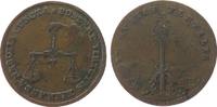 Niederlande Rechenpfennig Bronze Südliche Niederlande - Netherlands, Waage im Gleichgewicht - gehalten von einer Hand, die aus dem Himmel kommt / Große Ta -