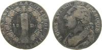 Frankreich 12 Deniers Br Louis XVI, A (Paris), Typ: Francois -