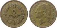 Frankreich 5 Francs AlBr Lavrillier, kleiner Randfehler -