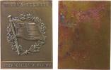 Sport Plakette Bronze Rudergesellschaft Wiking - auf die Wiking-Regatta, Berlin, Flagge im Kranz und Gravur, einseitig, ca. 44 x 58 MM, fleckig -