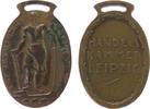 tragbare Medaille o.J. Bronze Leipzig - Verdienstmedaille der Handelskammer, Arbeiter mit Hammer auf Schiffbug / Mehrzeiler, v. Goetz Karl, ca. 2...