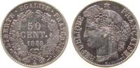Frankreich 50 Centimes Ag Ceres, A (Paris), winzige Druckstellen, Patina -