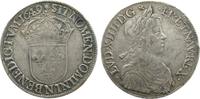 Frankreich 1 Ecu a la meche longue Ag Louis XIV, N (Montpellier), Dav.3799, Dupl.1469, kleiner Randstoß - 27,12 Gramm -