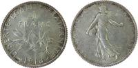 Frankreich 1 Franc Ag Semeuse, Patina -