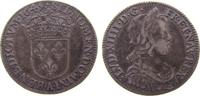 Frankreich 1/4 Ecu a la meche courte Ag Louis XIII, A (Paris), Punkt, Dup. 1463, Cia. 1835, kleine Druckstellen, kleiner Kratzer, dunkle Patina -