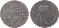 Frankreich 1/4 Franc Ag Bonaparte Premier Consul, A (Paris), feiner Kratzer -