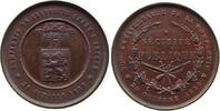 Medaille 1880 Belgien Bronze Brügge (Bruges) - Compagnie de Chasseurs Créée à Bruges, 50. Jahrestag, Wappen / Schrift - Säbel und Gewehre, v. Har...