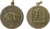Sport tragbare Medaille Bronze DFB - auf den 10. Jahrestag des Beginns des 1. Weltkrieges, Deutscher Fußball Bund, Nackter, niederkauender Jüngling, dar -