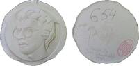 Personen Gipsmodell Gips Sangkuhl Joel - auf den Tod des Holzbildhauers , Gipsmodell der Vorderseite der Medaille, Unikat, v. Victor Huster, ca. 155 -