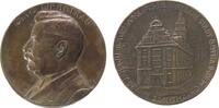 Personen Medaille Bronzeguß Liebetrau Otto - auf sein 25jähriges Dienstjubiläum als Oberbürgermeister, Gotha, Brustbild nach links / Rathaus von G -