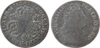 Frankreich Ag Louis XIV (1643-1715), A (Paris), ca. 7,4 Gramm, etwas justiert 1/4 Ecu aux trois Coronnes 1712 fast ss