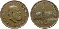 Niederlande Medaille Bronze Amsterdam - auf die Kunstausstellung, Historiepenningen, Büste von Wilhelm III. nach rechts / Gebäude, v. de Vries, ca. 2 -