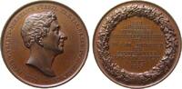 Frankfurt Medaille Bronze Frankfurt - Vrints-Berberich Alexander von, Oberpostmeister, auf sein 50jährige Dienstjubiläum, Büste nach rechts / Mehrz -