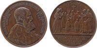 Reformation / Religion Medaille Bronze Friedrich August II (1836-1854) - auf das Jubiläum der ersten Abendmahlserteilung in Dresden, Brustbild Heinrich der From -