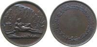 Frankreich Prämienmedaille Bronze Vaucluse Athenäum, liegende Quellnymphe in Landschaft / leeres Gravurfld, v. Andrieu, ca. 42,5 MM, Randpunze: Hand, späte -