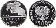Polen 500 Zlotych Ag Olympische Spiele 1988, Reiten -
