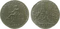 Jetons & Notgeld Jeton Messing Lauer - Nürnberg, Merkur mit Merkurstab auf einem Ballen sitzend - Floreat Commercium / Stadtansicht, ca. 24 MM, kleine -