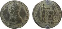 Personen Medaille Bronze vergoldet Feldmarschall Fürst von Wrede - auf den Wiener Kongreß, Büste nach links / Säule mit geköntem W, dahinter Flagg -