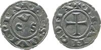 Ancona Denar Ag Ancona Stadt, 13.Jahrd., Stadtname im Kreis (DE ANCONA) / V.C.S. im Kreis, Umschrift PPS QVIRIA, ca. 0,6 Gramm -