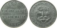 Jeton 1890 Kanada Weissmetall St. Leon Mineral Water Co. - Good for one glas St. Leon water, ca. 26 MM, kleines Zainende ss+