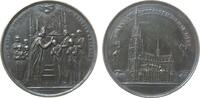Religion Medaille Silber Firmung - Maria Empfängnisdom in Linz, Firmungsszene / Dom, v. L. Zimpel, ca. 39 MM, ca. 23,9 Gramm, dunkle Patina -