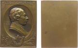 Personen Plakette Bronze Uhland Ludwig (1787-1862), Dichter, Büste nach rechts , darunter Lyra, einseitig, v. M.&W. St. (Mayer und Wilhelm Stuttga -