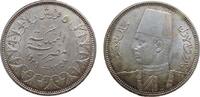 Ägypten 5 Piaster Ag Fuad I (1922-52), AH1358, Patina -