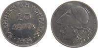 Griechenland 20 Lepta KN Kopf der Athene, etwas Patina -