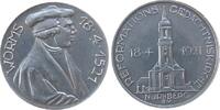Reformation / Religion Medaille Aluminium Nürnberg, auf die Grundsteinlegung der Reformations-Gedächniskirche und die 4. Säkularfeier in Nürnberg, Brustbild Mar -