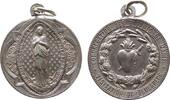 tragbare Medaille o.J. Wallfahrt Silber Associaton des Enfants de Marie - auf den Besuch in Beuerberg, Hl. Maria / flammendes Herz im Kranz, v. P...