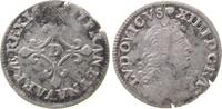 Frankreich 4 Sols Ag Louis XIV, D (Vimy-en-Lyonnais), Schrötlingsrisse -