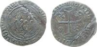 Frankreich Blanc á la couronne Ag Louis XI (1461-1483), LUDOVICVS * FRANCOR * I REX, ca. 2,6 Gramm, Knickspur, Loch, Kratzer -