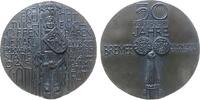 Kunstmedaillen Medaille WM-Guß Bremen Numismatische Gesellschaft - auf den 50. Jahrestag, stehender Bremer Roland mit Schwert zwischen Schrift / Vorder- -