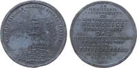 vor 1914 Medaille Zinn Friedrich II. von Sachsen-Gota-Altenburg - auf seine Rückkehr aus England und Belgien, Sternenhimmel über gekröntem F - umg -