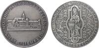 Österreich Medaille Bronze versilbert Lilienfeld Stift - auf 1000 Jahre Babenberger, Gebäude / Friedrich II. mit Krone und Wappen, ca. 65 MM -