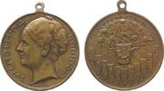 Niederlande tragbare Medaille Bronze Wilhelmina (1890-1948) - auf Ihr 25jähriges Regierungsjubiläum, Büste nach links / Wappen unter Orangenbaum, ca. 28,5 MM -