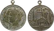 Niederlande tragbare Medaille Bronze versilbert Wilhelmina (1890-1948) - auf die Geburt von Prinzessin Juliana, Büsten vo Priz Hendrik und Wilhelmina nach lin -